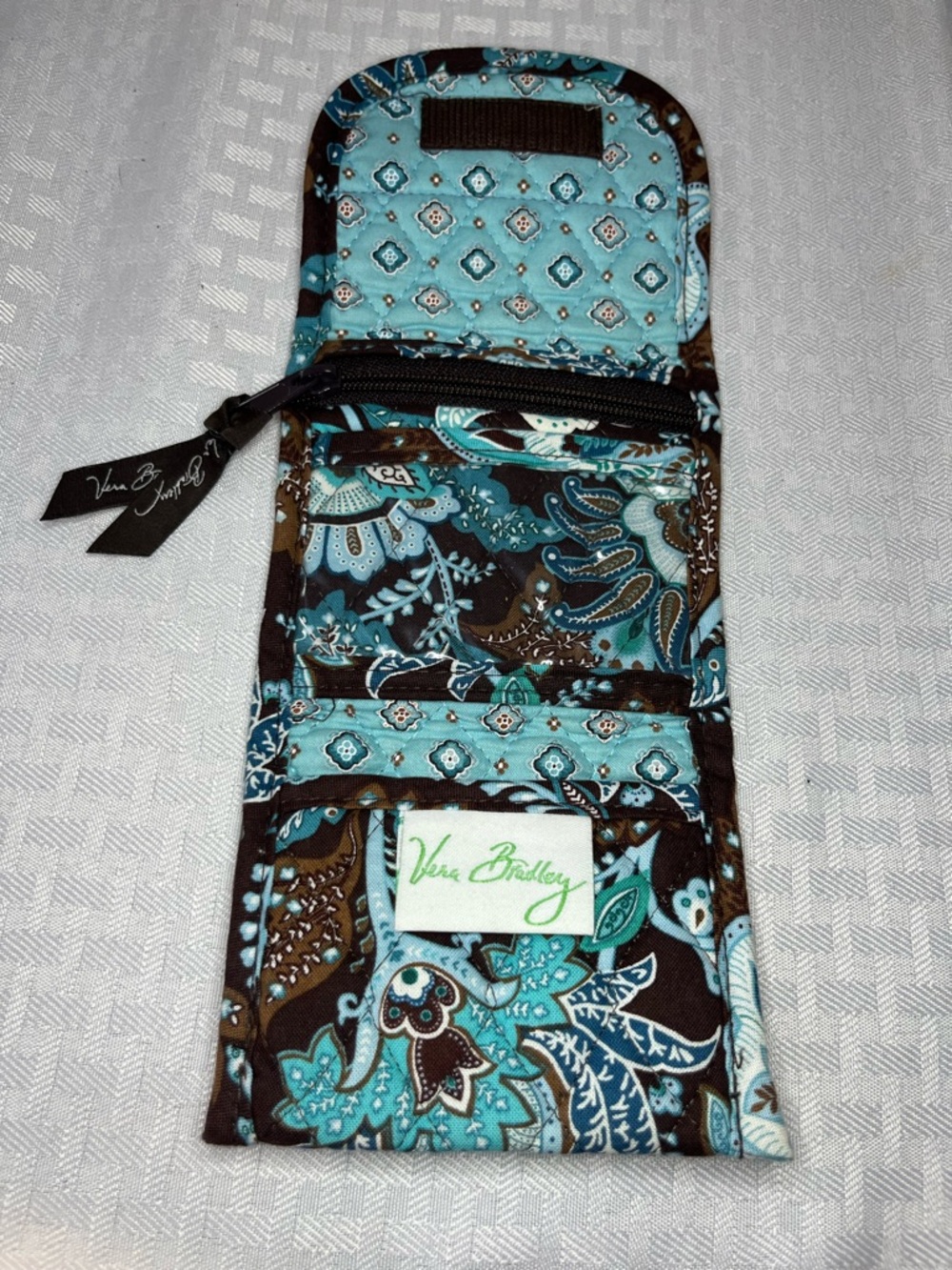 VERA BRADLEY "JAVA BLUE" retired Wallet - - Picture 4 of 4
